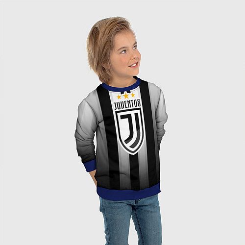 Детский свитшот Juventus FC: New logo / 3D-Синий – фото 3