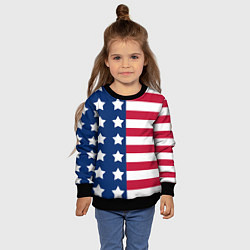 Свитшот детский USA Flag, цвет: 3D-черный — фото 2