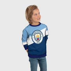 Свитшот детский FC Manchester City: Colors, цвет: 3D-синий — фото 2