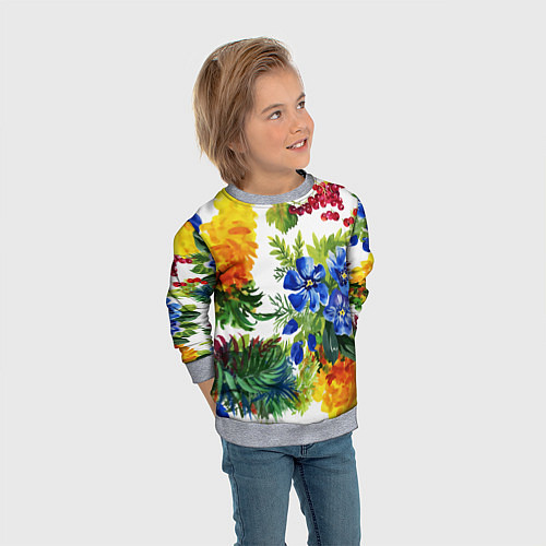 Детский свитшот Summer / 3D-Меланж – фото 3