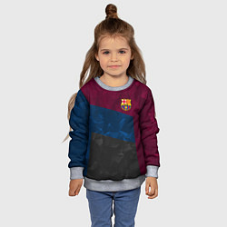Свитшот детский FC Barcelona: Dark polygons, цвет: 3D-меланж — фото 2