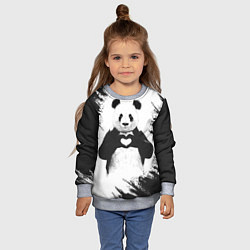 Свитшот детский Panda Love, цвет: 3D-меланж — фото 2