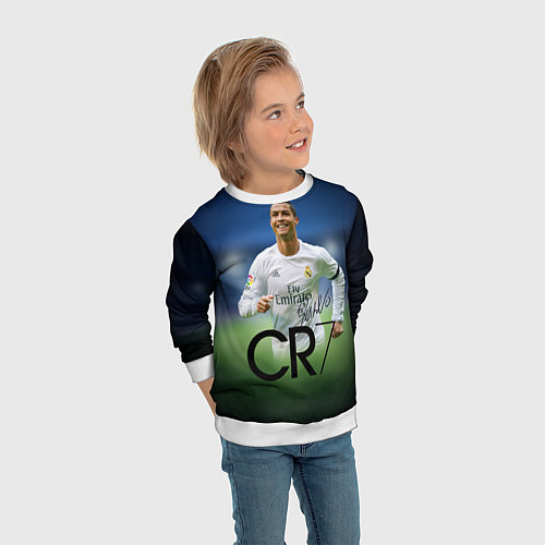 Детский свитшот CR7 / 3D-Белый – фото 3