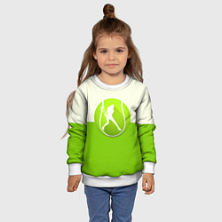 Свитшот детский Символ теннисиста, цвет: 3D-белый — фото 2