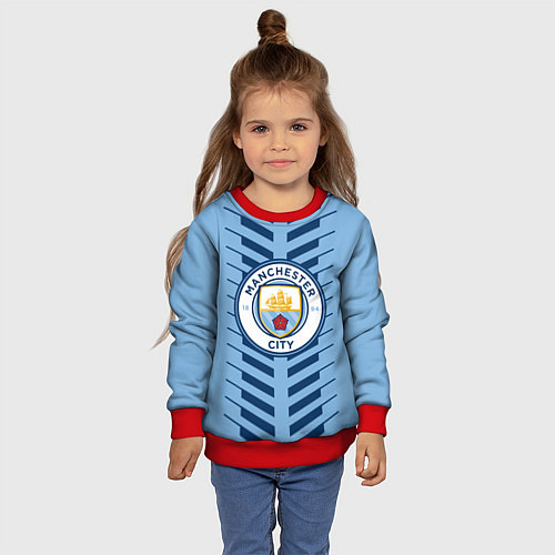 Детский свитшот FC Manchester City: Creative / 3D-Красный – фото 4