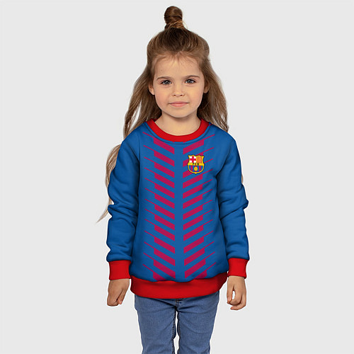 Детский свитшот FC Barcelona: Creative / 3D-Красный – фото 4