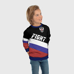 Свитшот детский Fight Russia, цвет: 3D-синий — фото 2