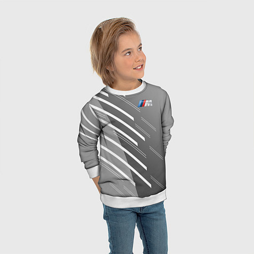 Детский свитшот BMW 2018 M Sport / 3D-Белый – фото 3