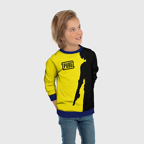 Детский свитшот PUBG: Yellow Shadow / 3D-Синий – фото 3