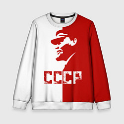 Свитшот детский Ленин СССР, цвет: 3D-белый