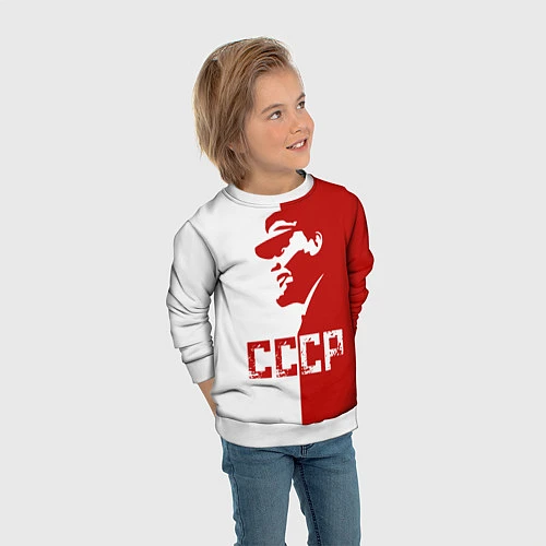 Детский свитшот Ленин СССР / 3D-Белый – фото 3