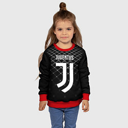 Свитшот детский FC Juventus: Black Lines, цвет: 3D-красный — фото 2