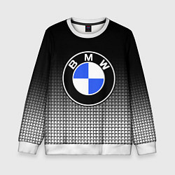 Свитшот детский BMW 2018 Black and White IV, цвет: 3D-белый
