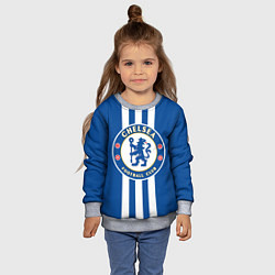 Свитшот детский FC Chelsea: Gold Lines, цвет: 3D-меланж — фото 2