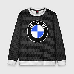 Свитшот детский BMW CARBON БМВ КАРБОН, цвет: 3D-белый