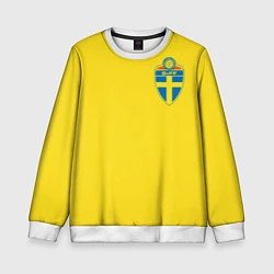 Свитшот детский Сборная Швеции, цвет: 3D-белый