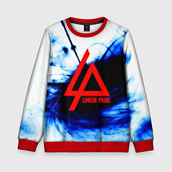 Свитшот детский Linkin Park blue smoke, цвет: 3D-красный
