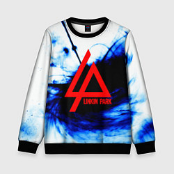 Свитшот детский Linkin Park blue smoke, цвет: 3D-черный