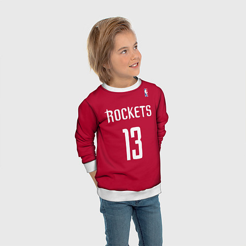 Детский свитшот Rockets: Houston 13 / 3D-Белый – фото 3