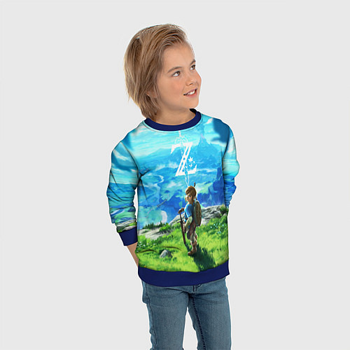 Детский свитшот Z-Link / 3D-Синий – фото 3