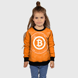 Свитшот детский Bitcoin Tech, цвет: 3D-черный — фото 2