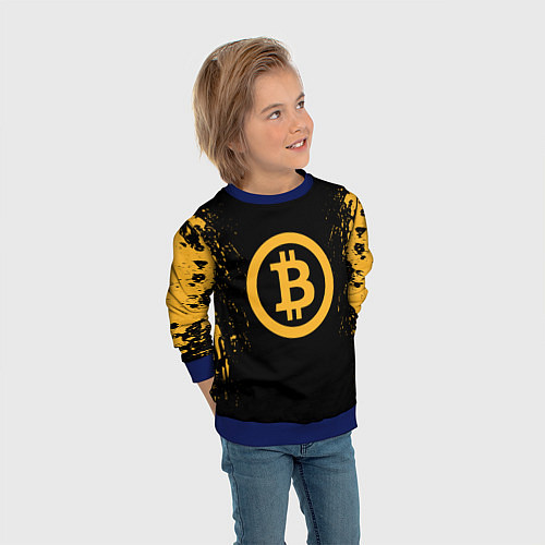 Детский свитшот Bitcoin Master / 3D-Синий – фото 3