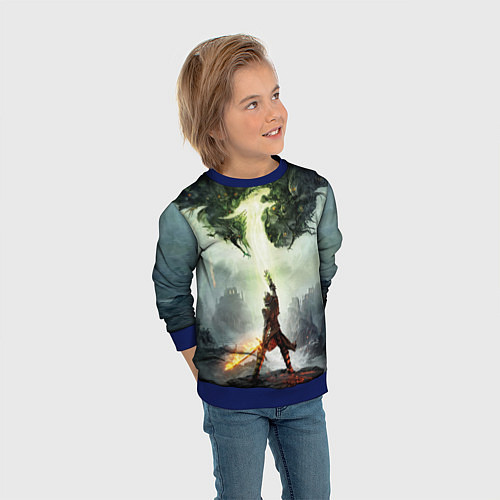 Детский свитшот Dragon Age: Inquisition / 3D-Синий – фото 3