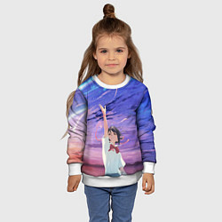 Свитшот детский Your Name, цвет: 3D-белый — фото 2