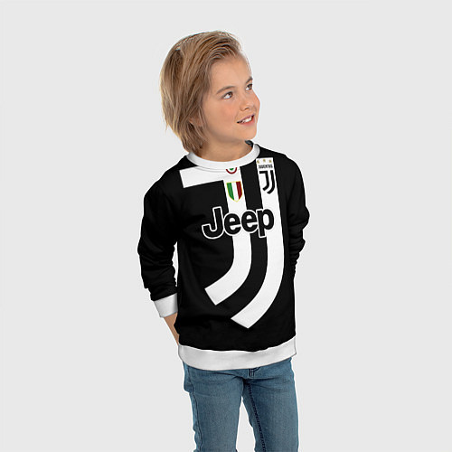 Детский свитшот FC Juventus: FIFA 2018 / 3D-Белый – фото 3