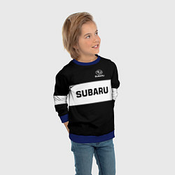 Свитшот детский Subaru: Black Sport, цвет: 3D-синий — фото 2