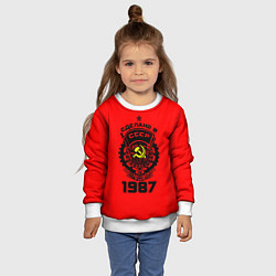 Свитшот детский Сделано в СССР 1987, цвет: 3D-белый — фото 2