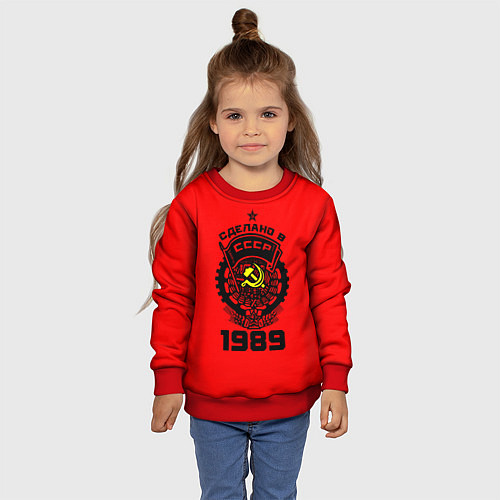 Детский свитшот Сделано в СССР 1989 / 3D-Красный – фото 4
