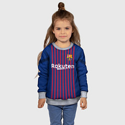 Свитшот детский FC Barcelona: Messi Home 18/19, цвет: 3D-меланж — фото 2