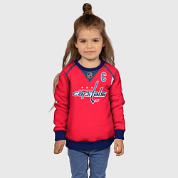 Свитшот детский Washington Capitals: Ovechkin Red, цвет: 3D-синий — фото 2