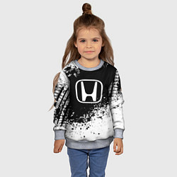 Свитшот детский Honda: Black Spray, цвет: 3D-меланж — фото 2