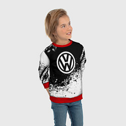 Свитшот детский Volkswagen: Black Spray, цвет: 3D-красный — фото 2