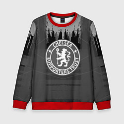 Свитшот детский FC Chelsea: Grey Abstract, цвет: 3D-красный