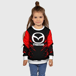 Свитшот детский Mazda: Red Anger, цвет: 3D-белый — фото 2