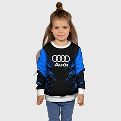 Свитшот детский Audi: Blue Anger, цвет: 3D-белый — фото 2