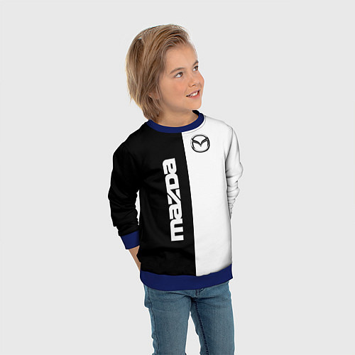 Детский свитшот Mazda B&W / 3D-Синий – фото 3