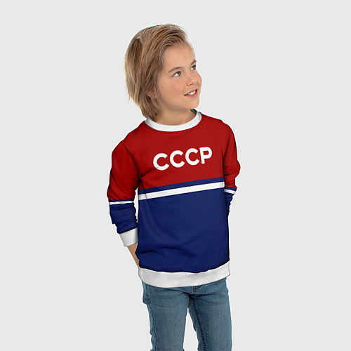 Детский свитшот СССР: Спортсмен / 3D-Белый – фото 3