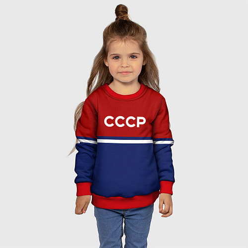 Детский свитшот СССР: Спортсмен / 3D-Красный – фото 4