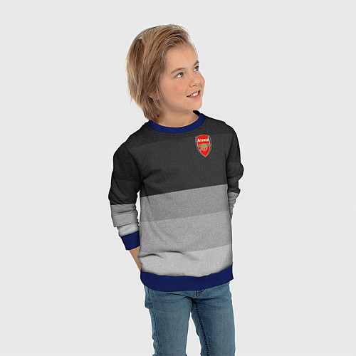 Детский свитшот ФК Арсенал: Серый стиль / 3D-Синий – фото 3