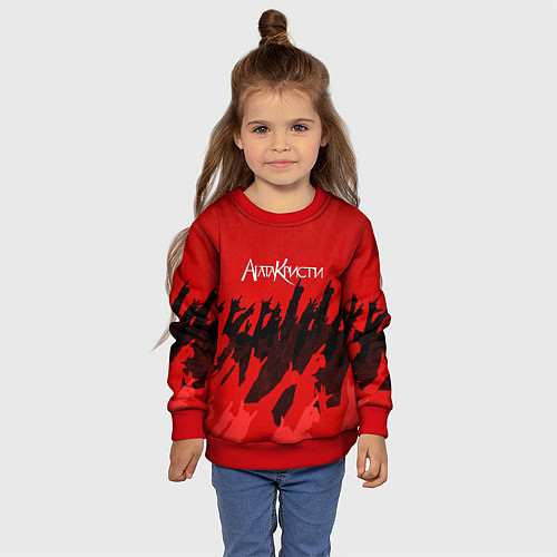 Детский свитшот Агата Кристи: Высший рок / 3D-Красный – фото 4