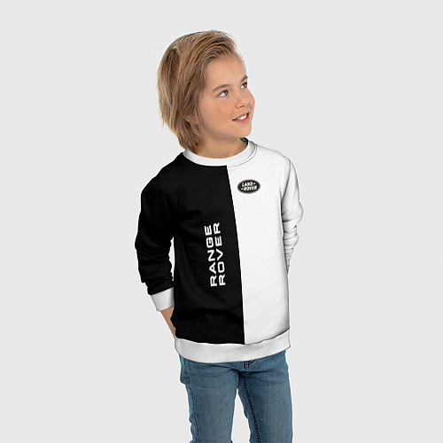 Детский свитшот Land Rover: Range Rover / 3D-Белый – фото 3