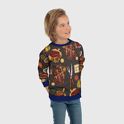 Свитшот детский Шашлычное раздолье, цвет: 3D-синий — фото 2