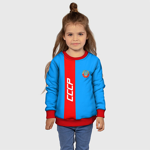 Детский свитшот СССР: Blue Collection / 3D-Красный – фото 4