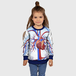 Свитшот детский Сердечно-сосудистая система, цвет: 3D-синий — фото 2