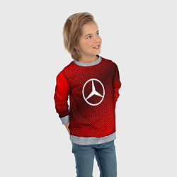 Свитшот детский Mercedes: Red Carbon, цвет: 3D-меланж — фото 2