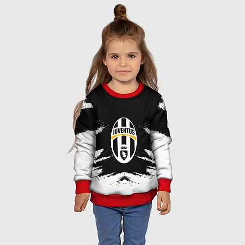Детский свитшот FC Juventus / 3D-Красный – фото 4